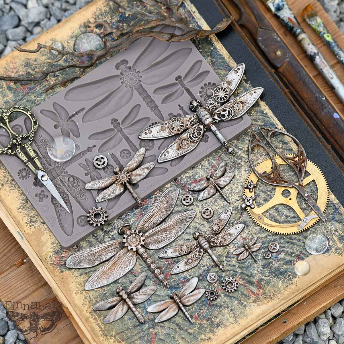 Redesign with Prima Redesign - Mould - Machine Dragonflies (Finnabair)