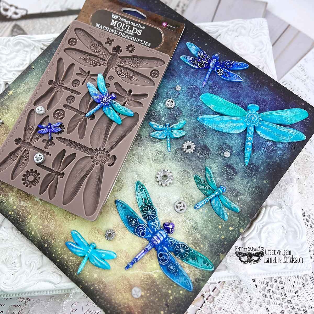 Redesign with Prima Redesign - Mould - Machine Dragonflies (Finnabair)