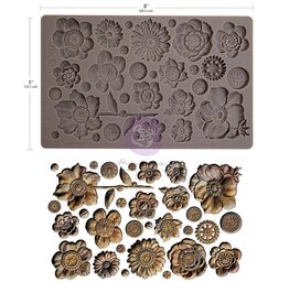 Redesign with Prima Redesign - Mould - Rusty Flowers (Finnabair)