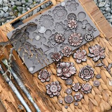 Redesign with Prima Redesign - Mould - Rusty Flowers (Finnabair)