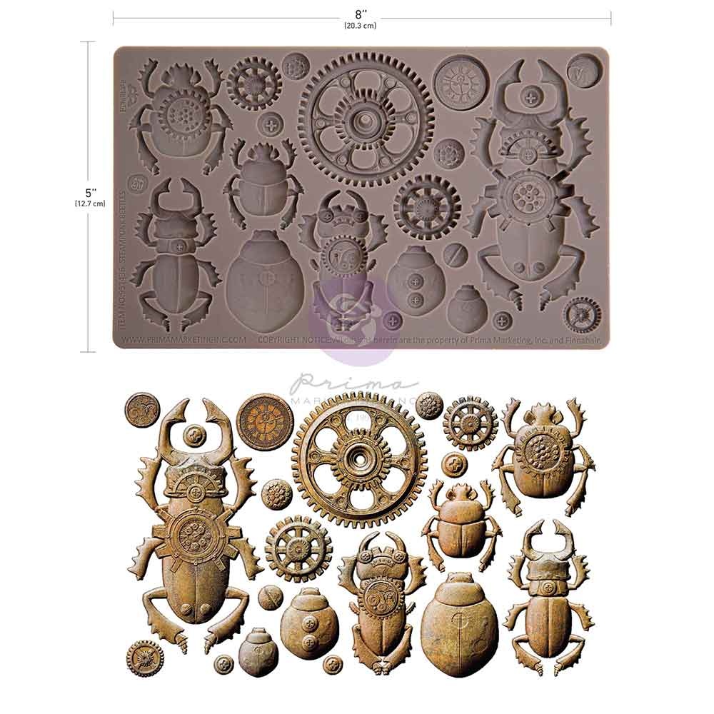 Redesign with Prima Redesign - Mould - Steampunk Beetles (Finnabair)