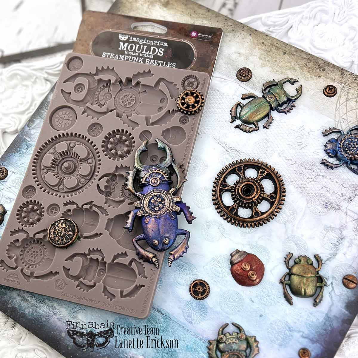 Redesign with Prima Redesign - Mould - Steampunk Beetles (Finnabair)
