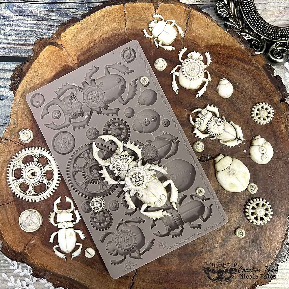 Redesign with Prima Redesign - Mould - Steampunk Beetles (Finnabair)