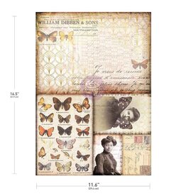 Redesign with Prima Redesign - Decoupage Rice A3 - Southampton Butterflies (Finnabair)