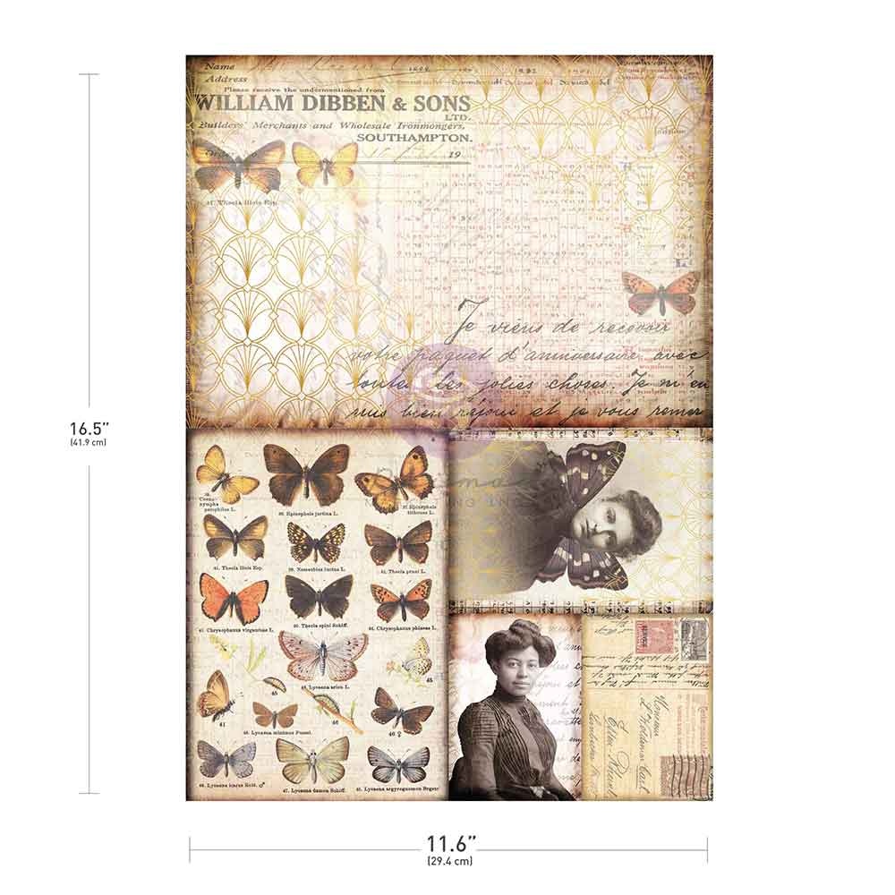 Redesign with Prima Redesign - Decoupage Rice A3 - Southampton Butterflies (Finnabair)