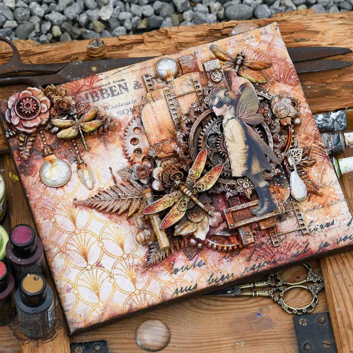 Redesign with Prima Redesign - Decoupage Rice A3 - Southampton Butterflies (Finnabair)