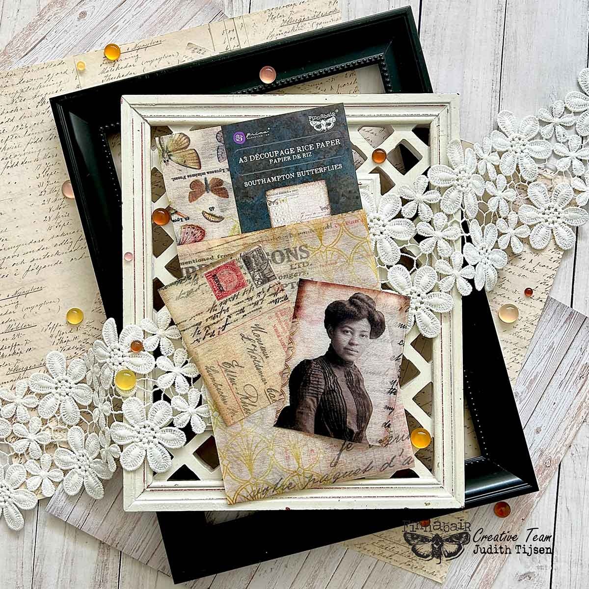 Redesign with Prima Redesign - Decoupage Rice A3 - Southampton Butterflies (Finnabair)