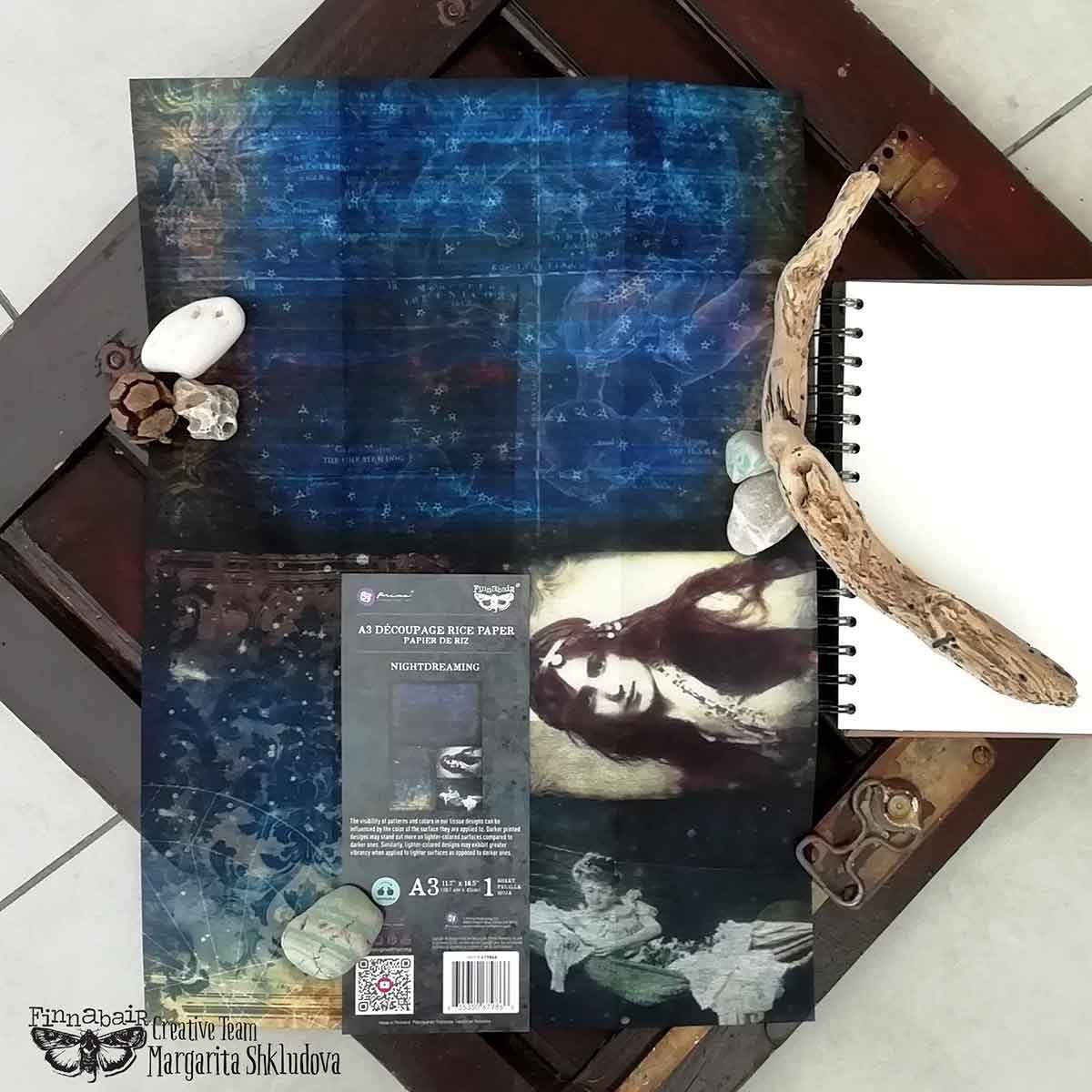 Redesign with Prima Redesign - Decoupage Rice A3 - Nightdreaming (Finnabair)