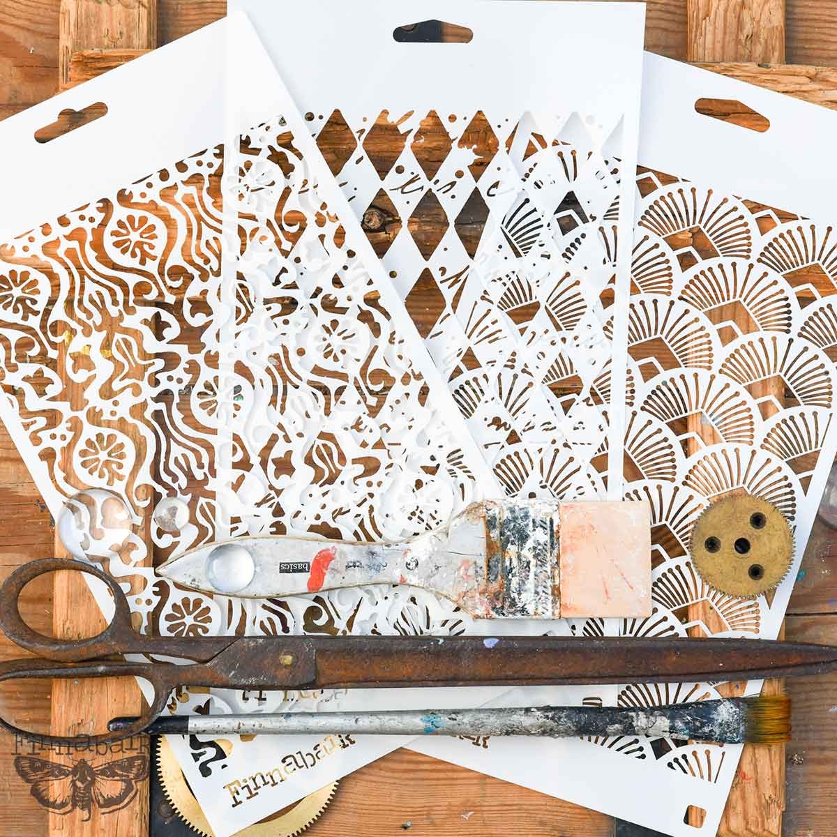 Redesign with Prima Redesign - Decor Stencil SET - Decadent Walls - 3pcs