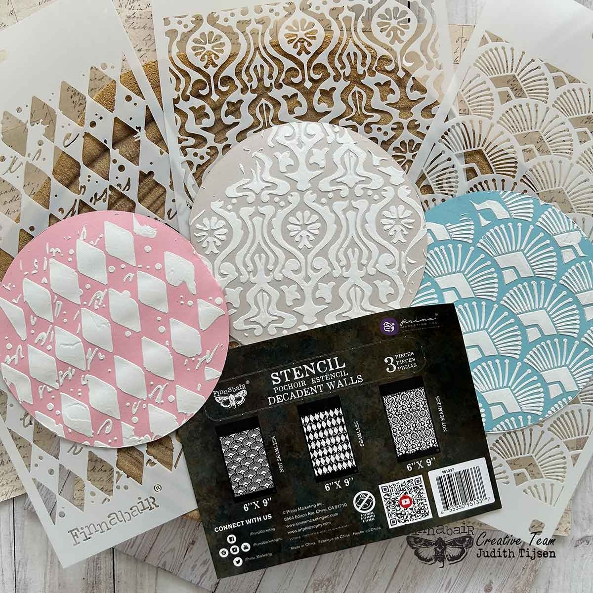 Redesign with Prima Redesign - Decor Stencil SET - Decadent Walls - 3pcs