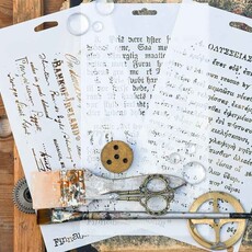 Redesign with Prima Redesign - Decor Stencil SET - Old Pages - 3pcs