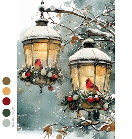 Redesign with Prima Redesign - Decoupage Fiber A4 - Cardinal Christmas