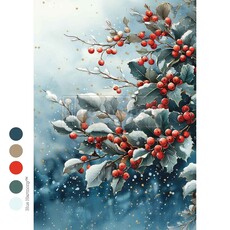 Redesign with Prima Redesign - Decoupage Fiber Paper A4 - Frosted Boughs & Berries