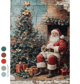 Redesign with Prima Redesign - Decoupage Fiber A4 - Cozy Claus Corner