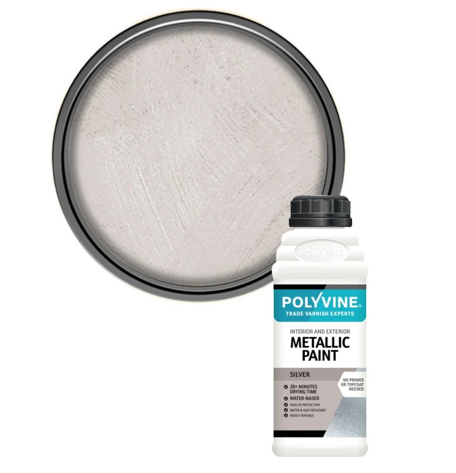 Polyvine Polyvine - Metallic Paint - SILVER - 500ml