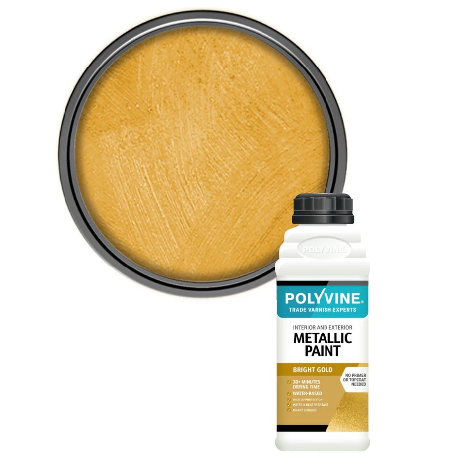 Polyvine Polyvine - Metallic Paint - BRIGHT GOLD - 500ml