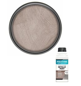 Polyvine Metallic Paint - PEWTER/TIN - 100ml
