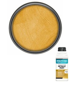 Polyvine Metallic Paint - BRIGHT GOLD - 100ml