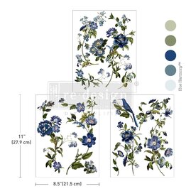Redesign with Prima Redesign - Transfer A4 - Blue Nest Blooms