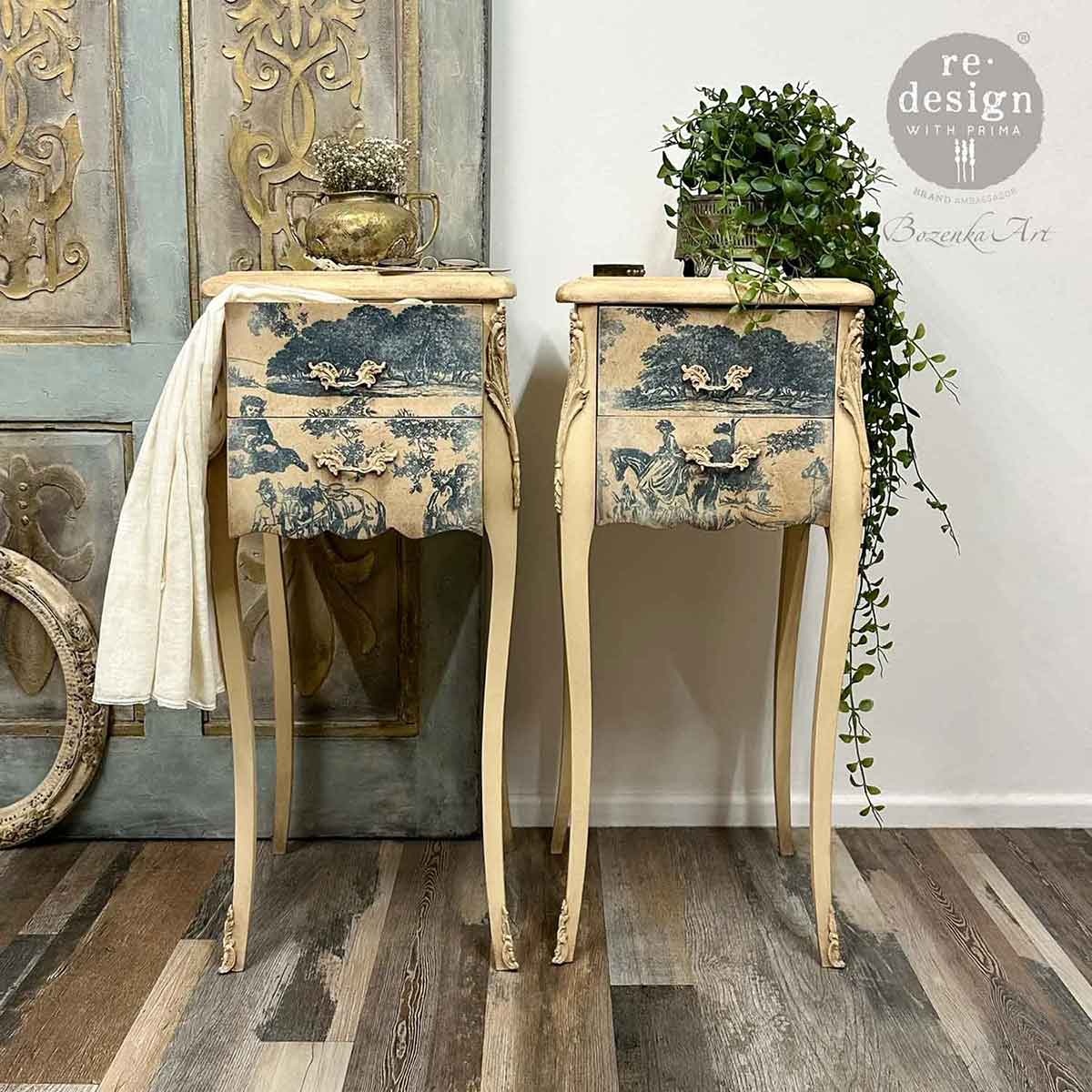 Redesign with Prima Redesign - Decoupage Fiber Paper A1 - Toile de Jouy (KACHA)