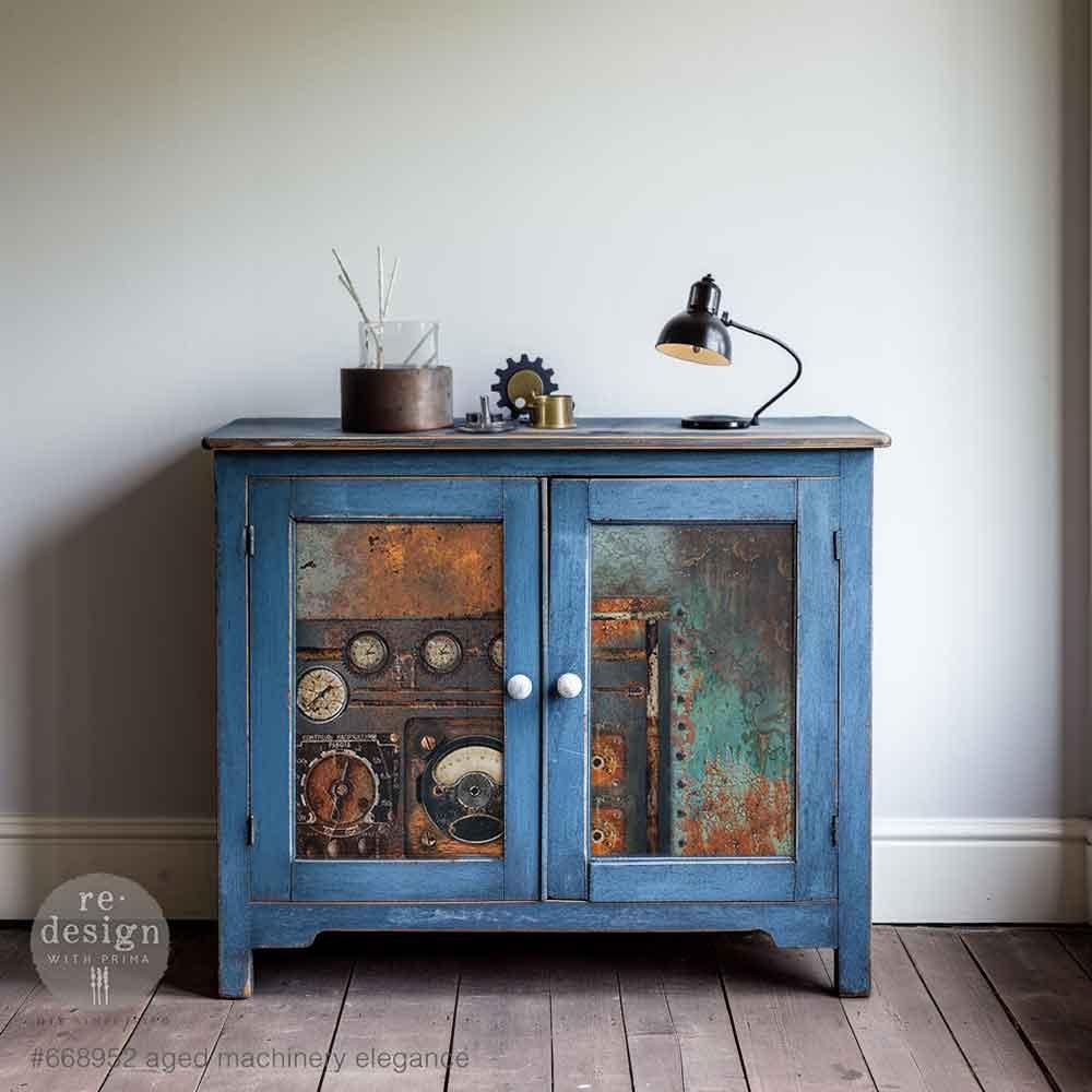 Redesign with Prima Redesign - Decoupage Fiber Paper A1 - Aged Machinery Elegance