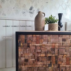 Redesign with Prima Redesign - Decoupage Fiber Paper A1 - Wood Cubism