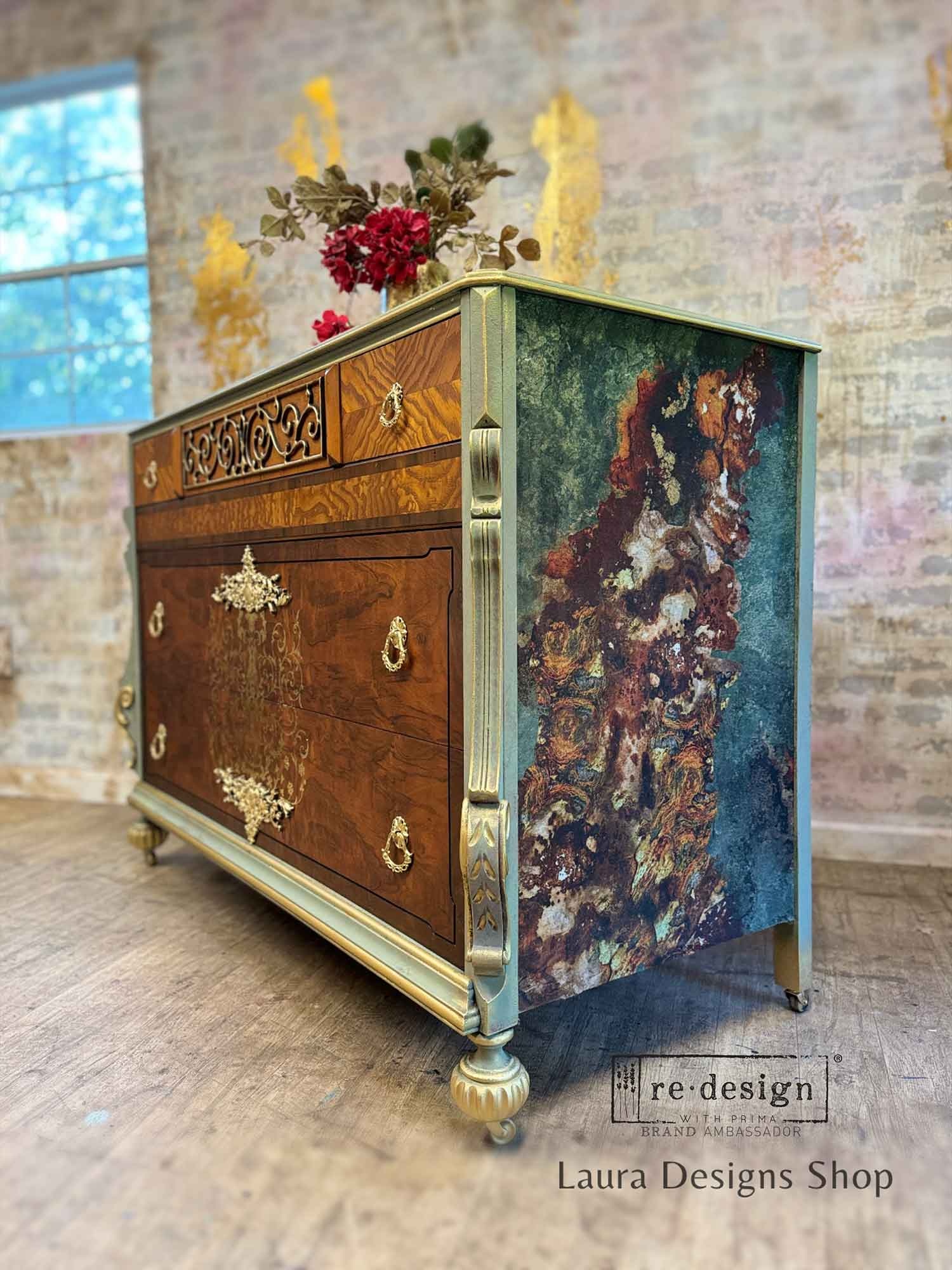 Redesign with Prima Redesign - Decoupage Fiber Paper A1 - Marble Mirage