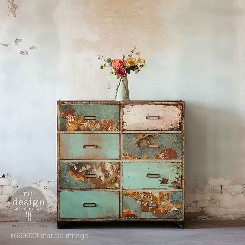 Redesign with Prima Redesign - Decoupage Fiber Paper A1 - Marble Mirage