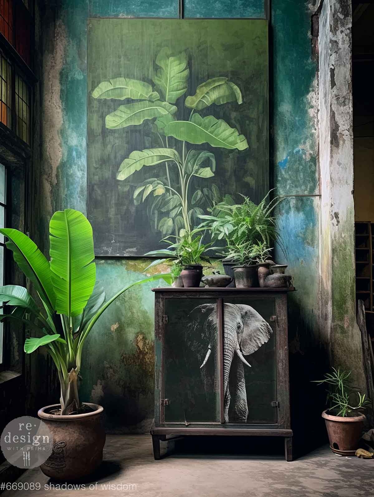 Redesign with Prima Redesign - Decoupage Fiber Paper A1 - Shadows of Wisdom