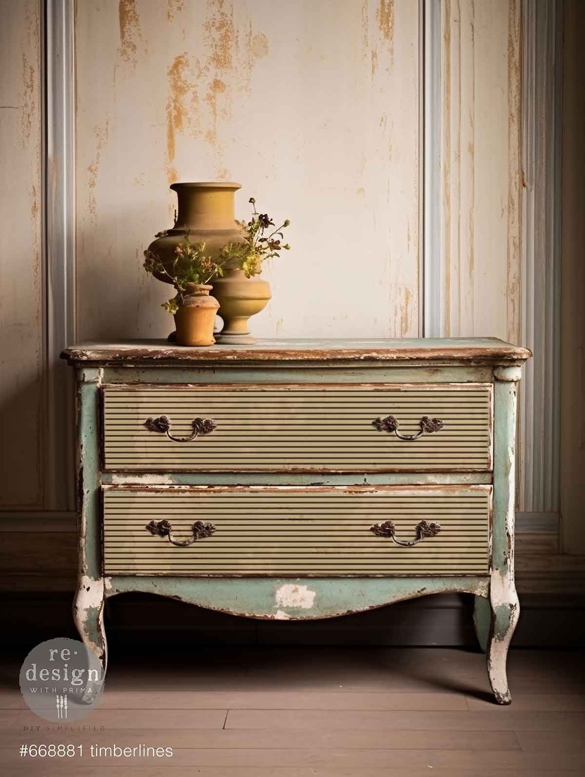 Redesign with Prima Redesign - Decoupage Fiber Paper A1 - Timberlines