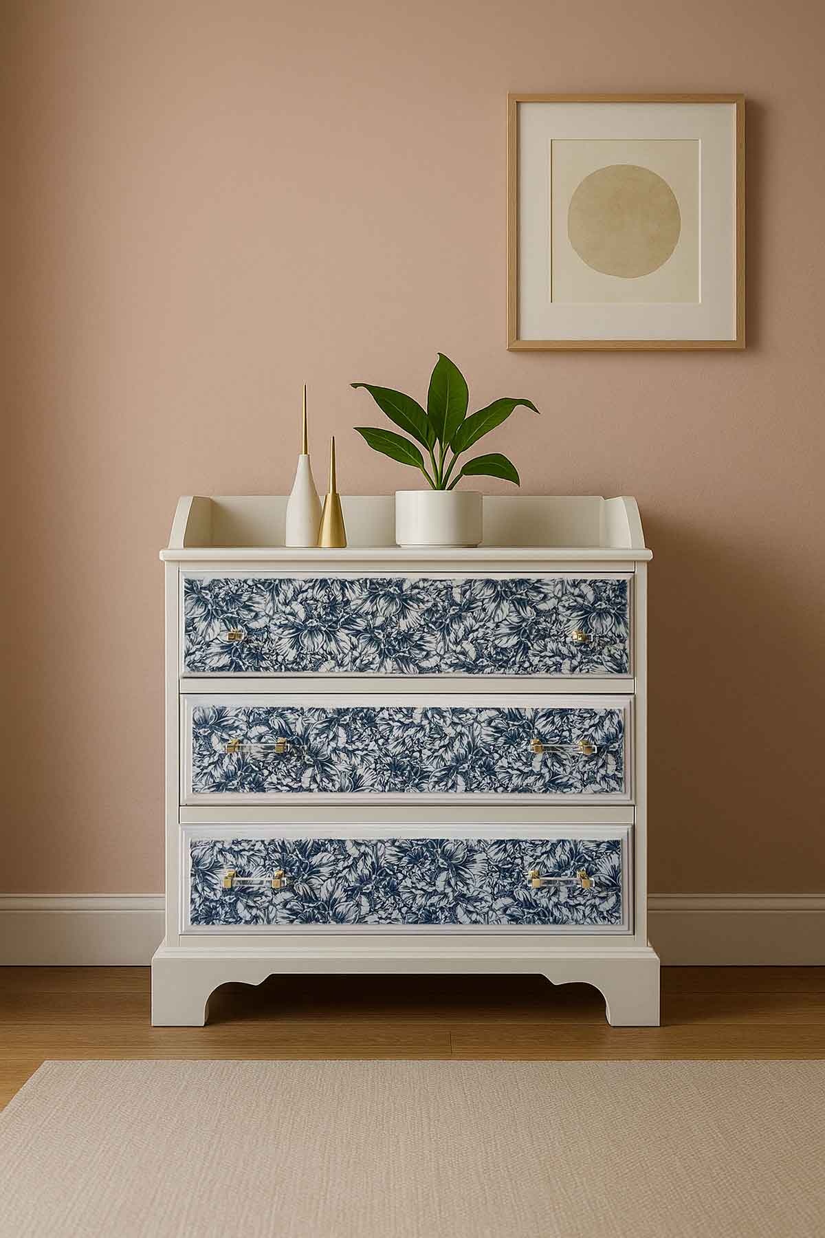 Redesign with Prima Redesign - Decoupage Fiber Paper A1 - Blue Wallpaper