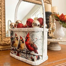 Redesign with Prima Redesign - Decoupage Fiber Paper A4 - Crimson Noel