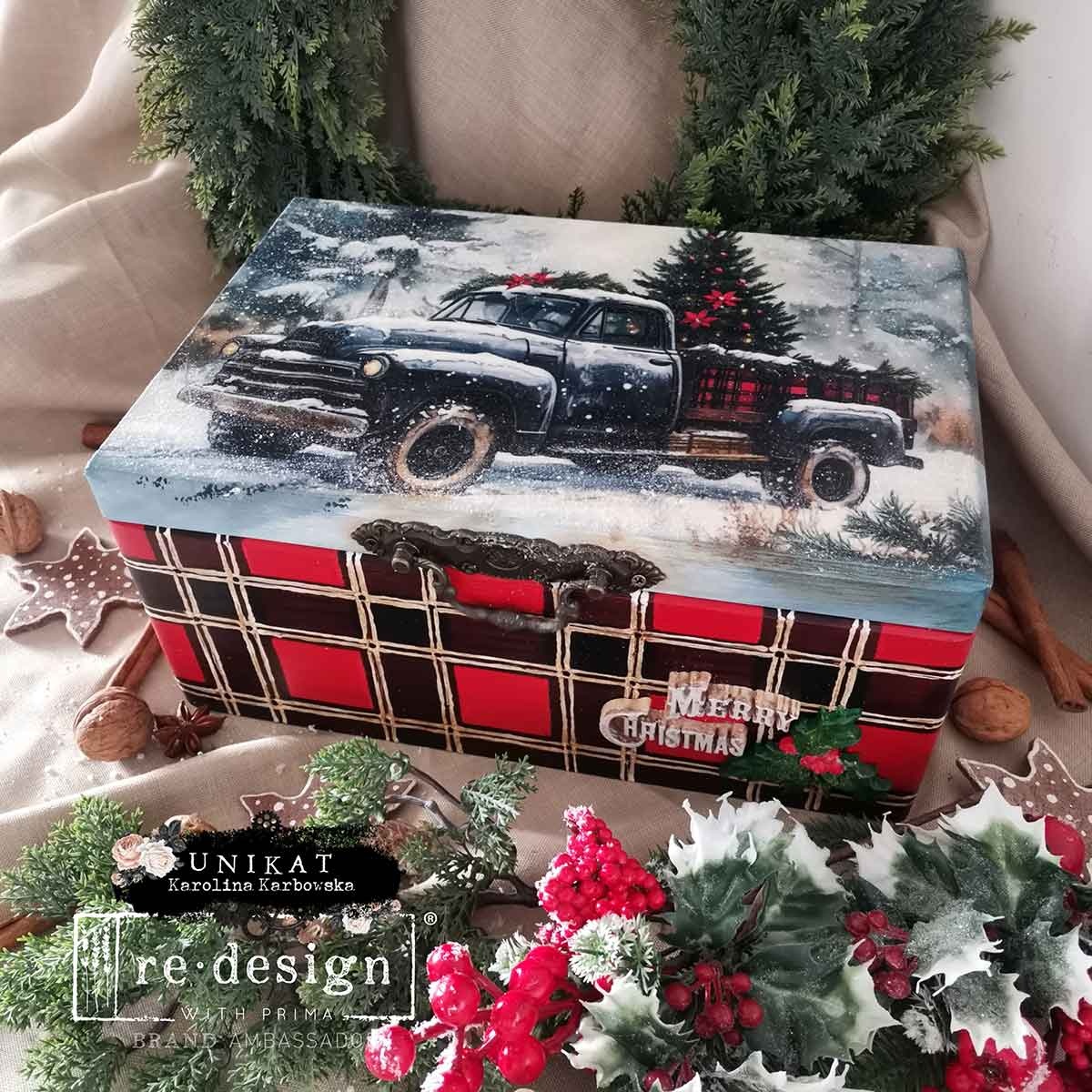 Redesign with Prima Redesign - Decoupage Fiber Paper A4 - Country Pines Delivery