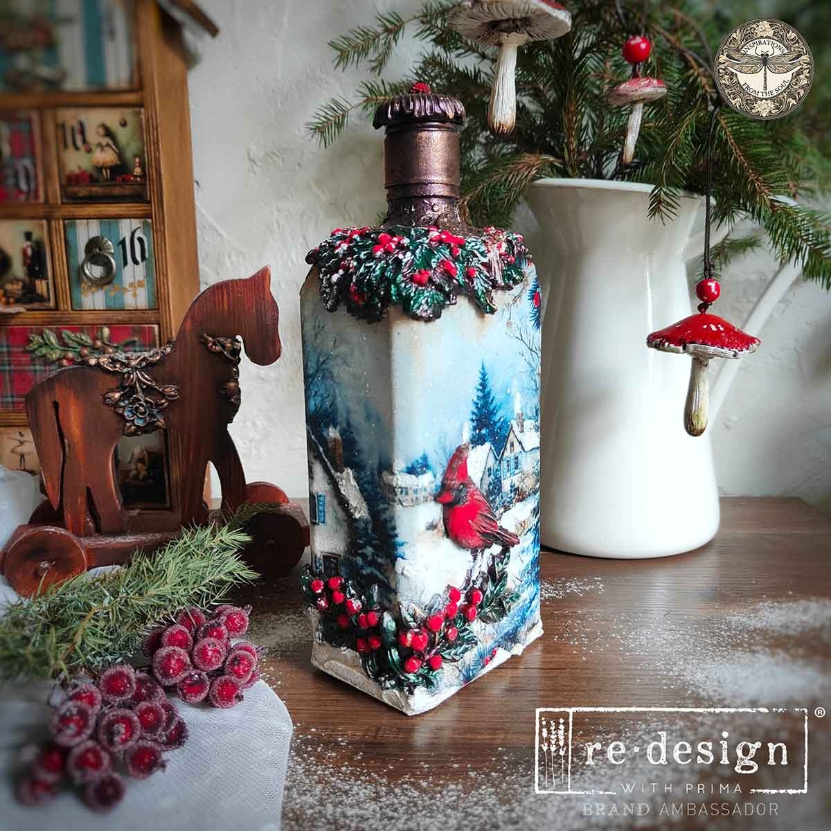 Redesign with Prima Redesign - Decoupage Fiber Paper A4 - Winter Hearth