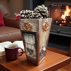 Redesign with Prima Redesign - Decoupage Fiber Paper A4 - Plaid & Pine