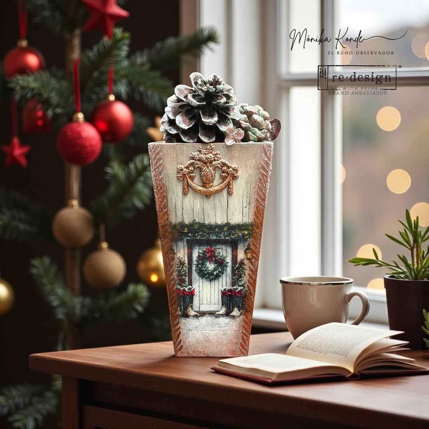 Redesign with Prima Redesign - Decoupage Fiber Paper A4 - Plaid & Pine