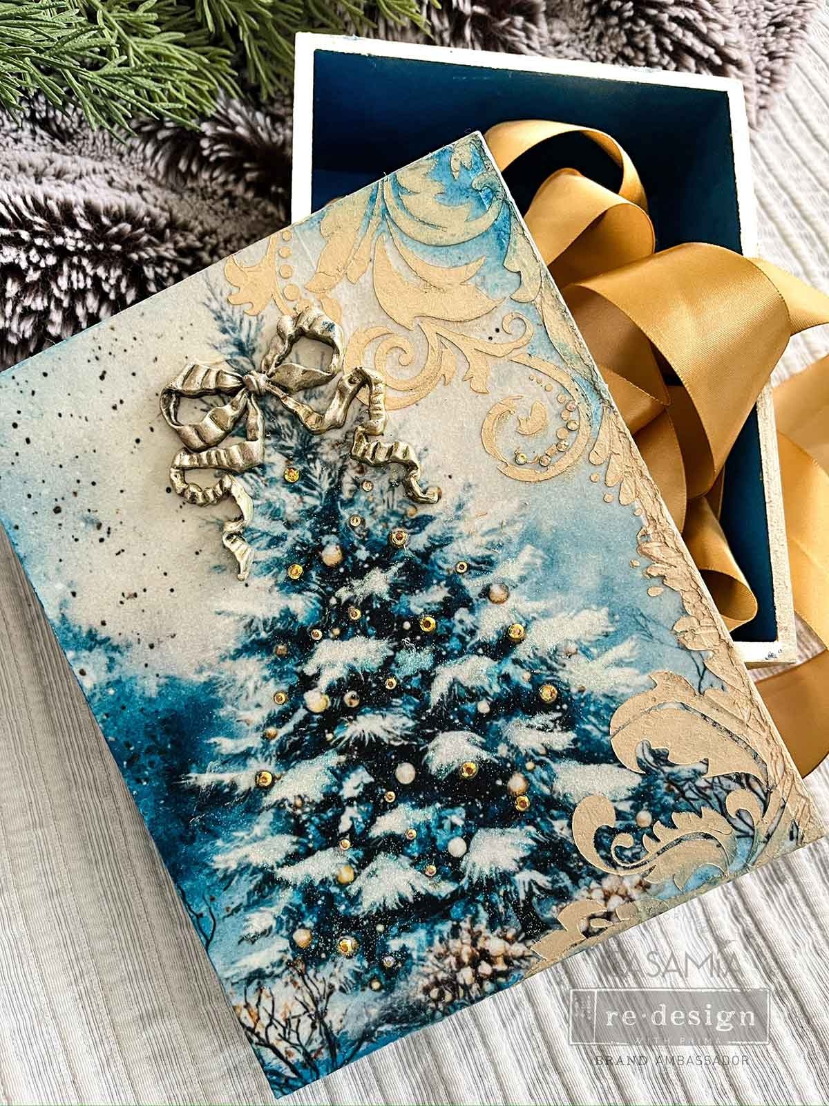 Redesign with Prima Redesign - Decoupage Fiber Paper A4 - Silent Night Sparkle