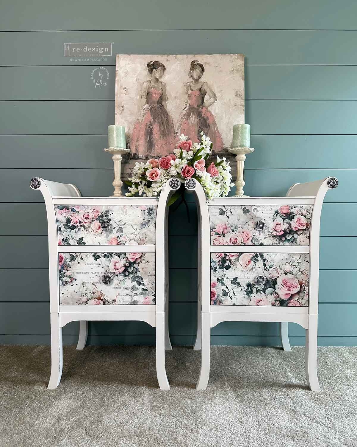 Redesign with Prima Redesign - Decoupage FIBER paper SET - Rosy Reverie