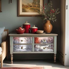 Redesign with Prima Redesign - Decoupage Fiber Paper A3 - Dashing Through the Pines