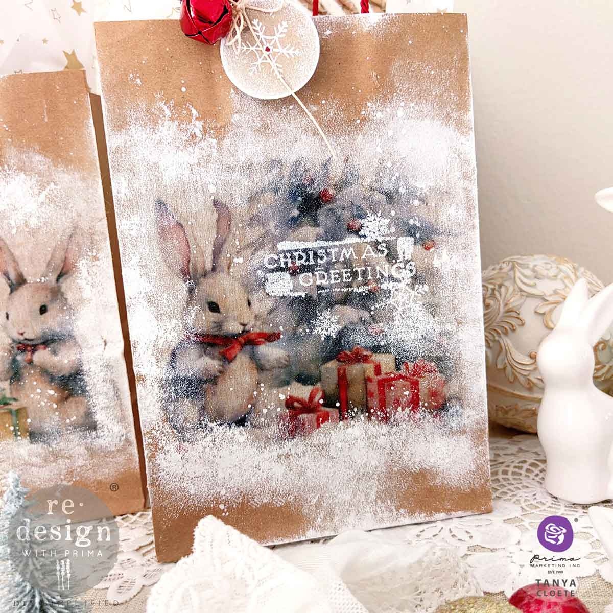 Redesign with Prima Redesign - Decoupage Fiber Paper A3 - Bunny Wonderland