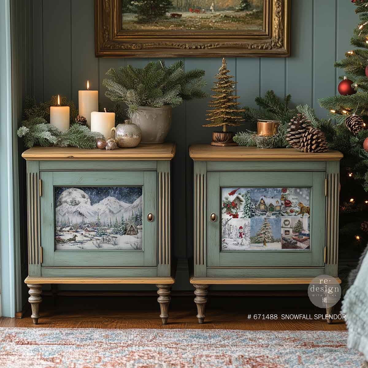 Redesign with Prima Redesign - Decoupage Fiber Paper A3 - Snowfall Splendor