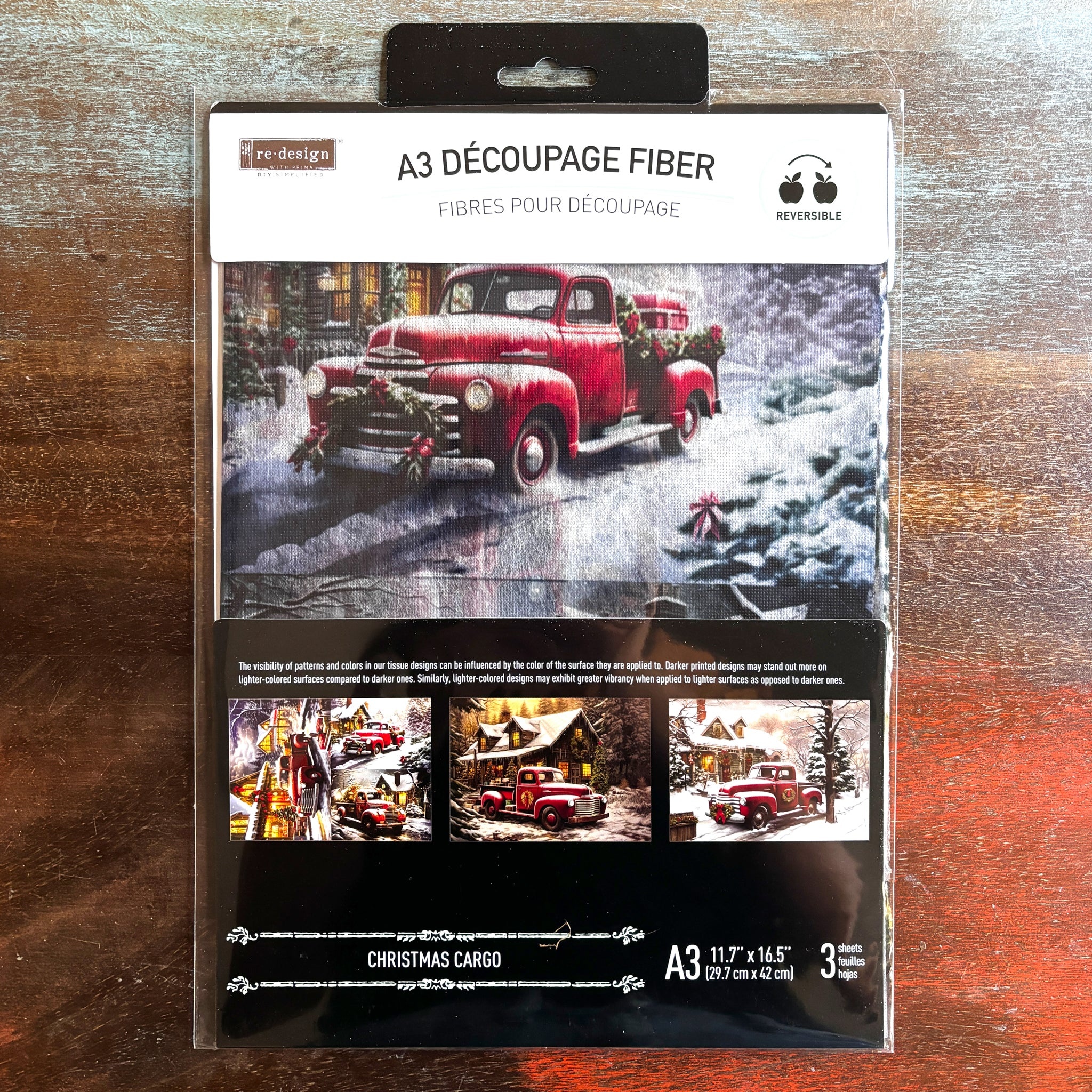 Redesign with Prima Redesign - Decoupage Fiber Paper A3 - Christmas Cargo