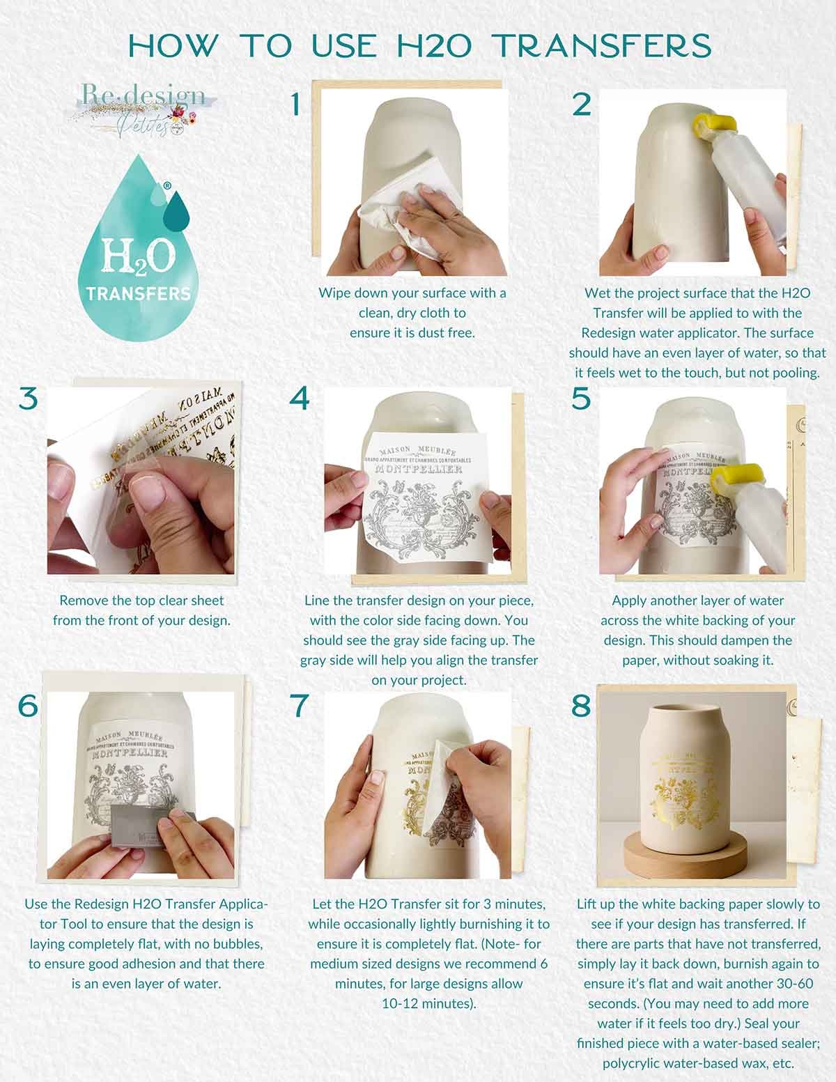 Redesign with Prima Redesign - H2O Transfer A4 - Expressive Blooms