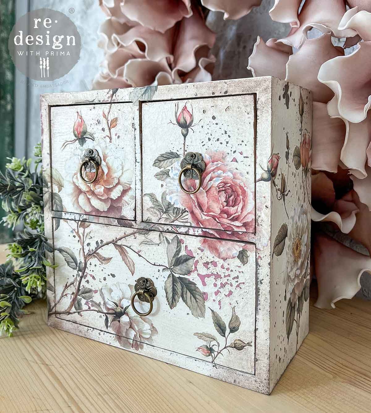 Redesign with Prima Redesign - Decor Transfer A4 - Creamy Blush Blooms