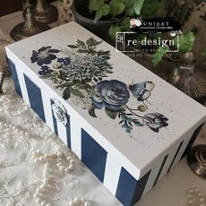 Redesign with Prima Redesign Decor Transfer 6x12 - Indigo Petals