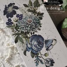 Redesign with Prima Redesign Decor Transfer 6x12 - Indigo Petals