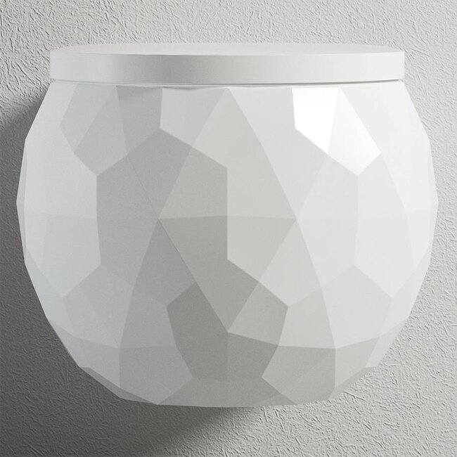 Sanitear Kwarts wandcloset wit mat zonder spoelrand