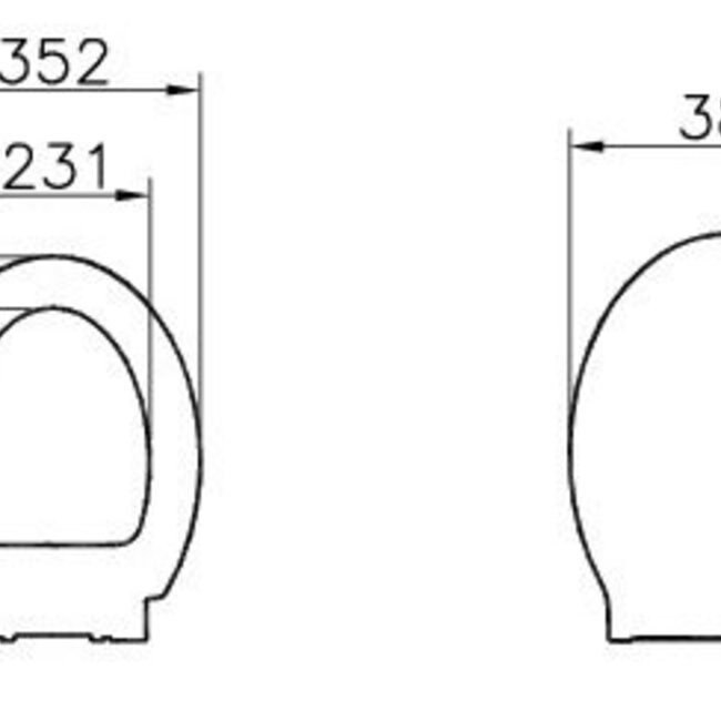 Sanitear EGGE Slim Softclose Toiletbril Afklikbare Slim Line