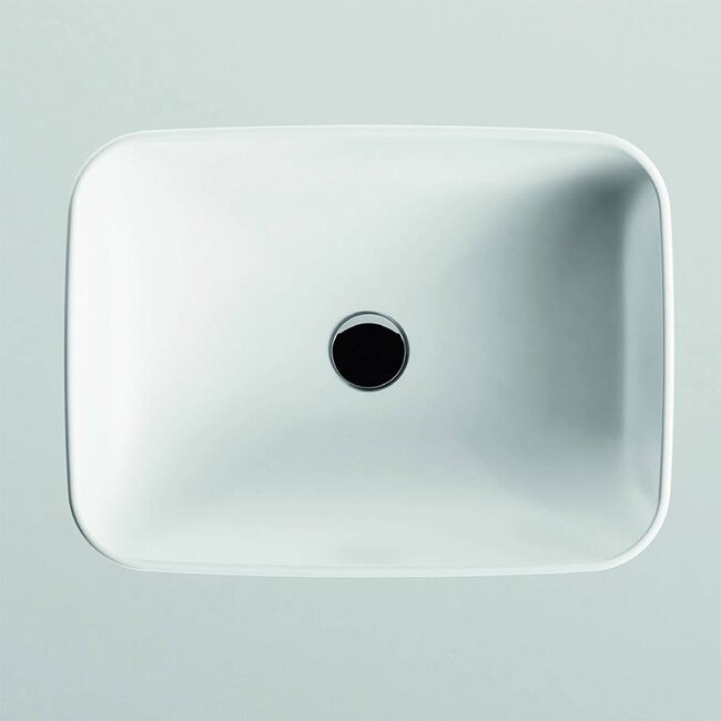 Sanitear Thor serie opzet wastafel 40 x 54 cm , Kwarts Keramiek , Antibacterieel Nano Coating