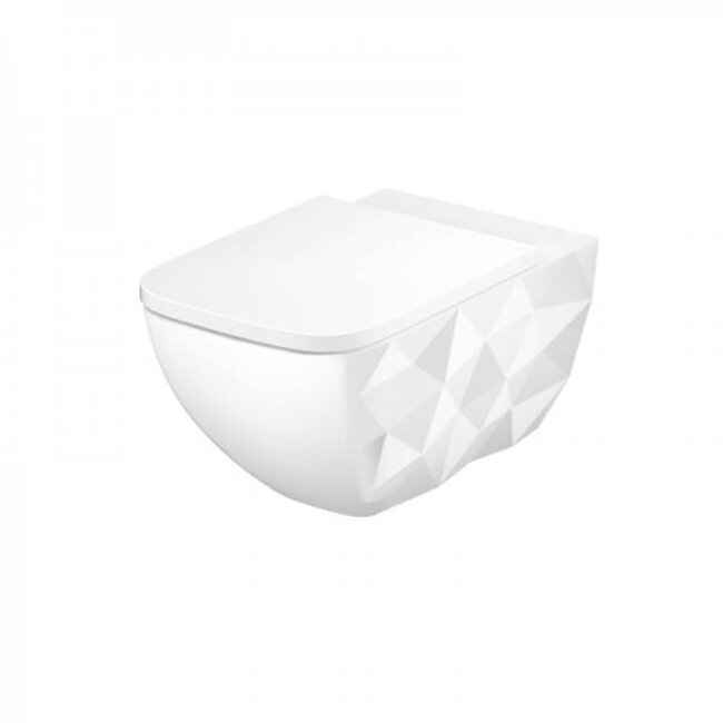 Sanitear ELEMENTO  Antibacterieel Hangtoilet Zonder spoelrand